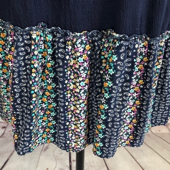 Umgee Racerback Boho Floral Hem Flowy Tunic - Picture 7 of 9